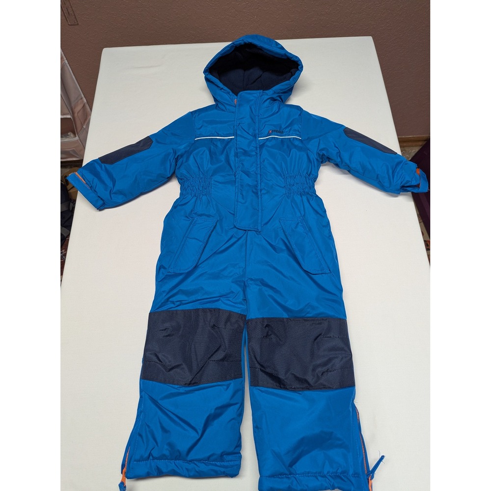 iXtreme Outfitters Toddler Boys Blue Hooded One-Piece Snowsuit Size 2T